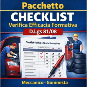 checklist efficacia formazione meccanico gommista