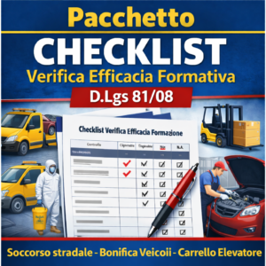 Checklist verifica efficacia formazione soccorso stradale carroattrezzi sicurezza lavoro